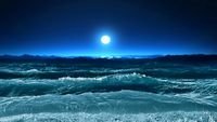 pic for Ocean Waves Under Moon Light 